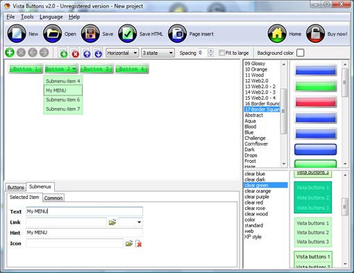 Javascript Animated Collapsible Menu ScreenShot